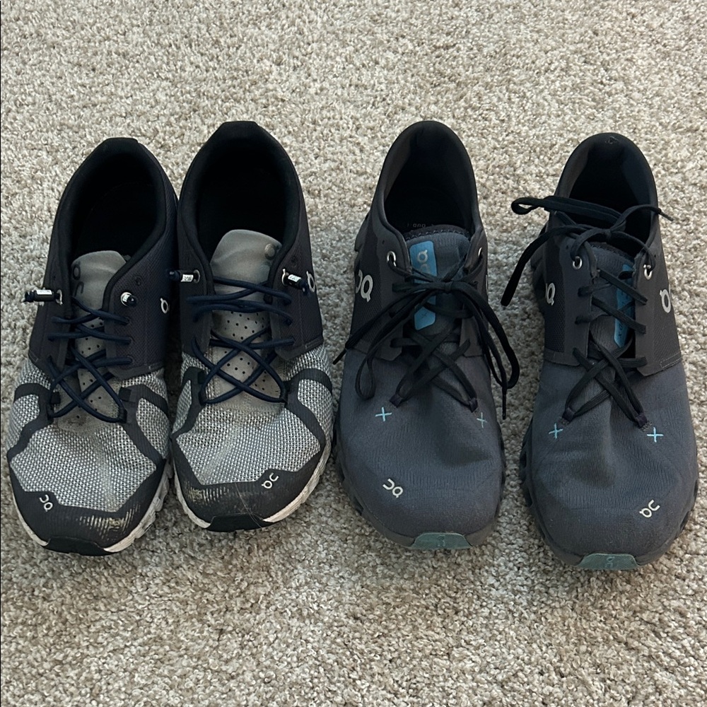 On Running Men's Black and Gray Athletic Shoes